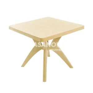 MESA FORTE PLASTICO NATURE QUADRADA BEGE NATURAL