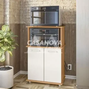 BALCAO NICIOLI 2P ISIS P/ MICRO FREIJO/OFF WHITE CRISTAL