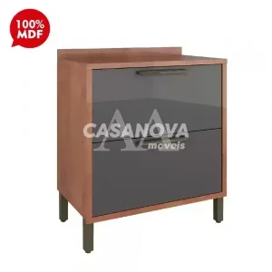 BALCAO RONIPA 1P 1G SYRAH 80CM CASTANHO / CHUMBO