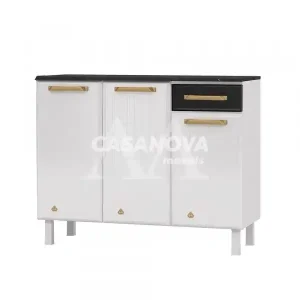 BALCAO TELASUL TRIPLO 1G C/ TAMPO DIAMANTE NEW SMART BRANCO / PRETO 81