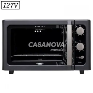 FORNO ELETRICO DAKO SUPREME 44L 127V PRETO